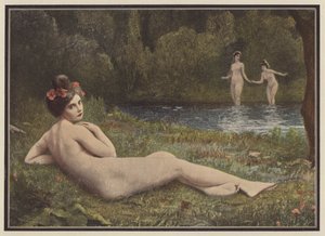 Sommerens glæder (farve litho) af Henri Guinier