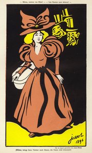 Mødre, kom med jeres døtre! Faunerne er ude! (farvelitografi) af Henri Gustave Jossot