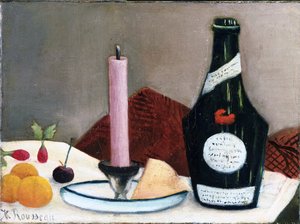 "Stilleben - det lyserøde lys" Maleri af Henri Rousseau dit le Douanier (1844-1910) 1909 The Phillips Collection, Washington, D.C. af Henri J.F. Rousseau