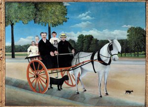 The Carriole of Father Junier maleri af Henri Rousseau kaldet Customs Rousseau (1844-1910) 1908 Søn. 1,29x0,97 m Paris, Musee de l