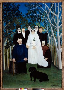 Brylluppet omkring 1905. Maleri af Henri Rousseau dit Le Douanier (1844-1910)