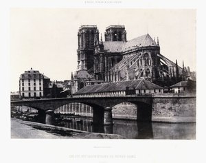 Notre-Dame-kirken, XII århundrede, ca. 1852 (salttryk) af Henri Jean Louis (attr.to) Le Secq