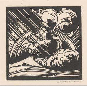 Storm over et landskab