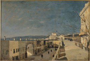 En kaj i Nice, Les Ponchettes af Henri Joseph Harpignies