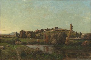 Landskab i Auvergne af Henri-Joseph Harpignies