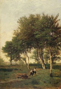 Landskab med to drenge, der bærer brænde, 1894