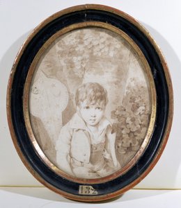 Honore de Balzac (1799-1850) seks år gammel, 1805 (pen og blæk og vask på papir) af Henri Joseph Hesse