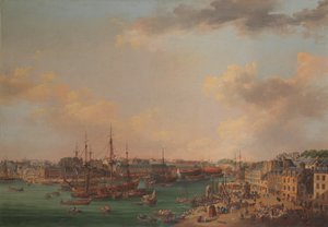 Den ydre havn i Brest, 1773. af Henri-Joseph Van Blarenberghe