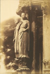 [Store figurer på den nordlige veranda, Chartres Cathedral], 1852.