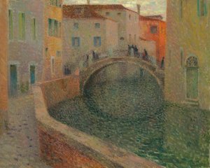 Den lille kanal, grå aften, Venedig, 1907.