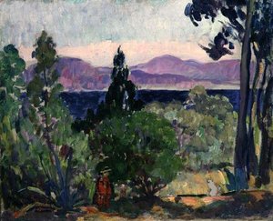 Midi-landskab (olie på lærred) af Henri Lebasque