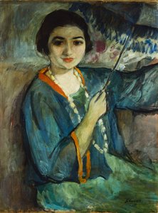 Nono med paraply; niende til l "paraplyer, af Henri Lebasque