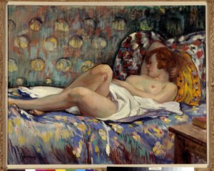 Nu Longe-maleri af Henri Lebasque (1865-1937) Obligatorisk omtale: Samlingsstiftelsen mht. de Provence, marseille af Henri Lebasque