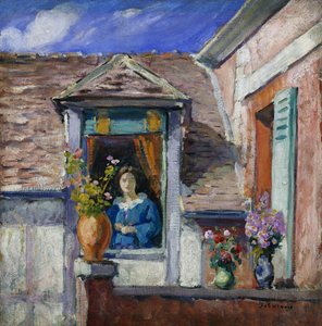 Kvinde ved vinduet; Femme a la Fenetre, af Henri Lebasque
