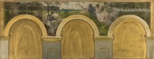 Skitse til Salon des Sciences på rådhuset i Paris: The Coronation of Science, mellem 1888 og 1892 (olie på lærred, kvadreret)