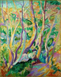 Kvinde i skoven af Henri Manguin