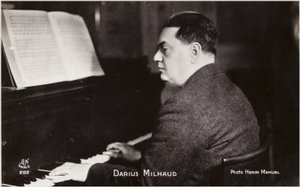 Portræt af Darius Milhaud (s/h-foto)