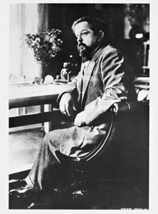 Portræt af den franske komponist og pianist Claude Debussy (Saint-Germain-en-Laye af Henri Manuel