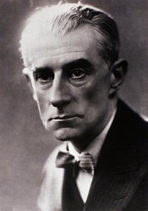 Portræt af Maurice Ravel (s/h foto) af Henri Manuel