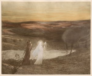 Dante møder Beatrice, 1898. af Henri Martin