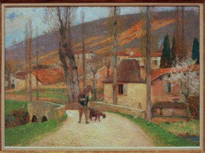 Bonde kommer ind i landsbyen af Henri Martin