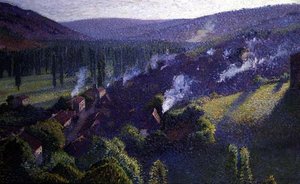 The Valley (olie på lærred) af Henri Martin