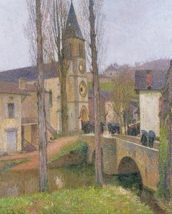 Time for Mass at Labastide du Vert af Henri Martin
