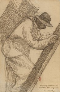 Arbejdsmand på en stige af Henri Martin
