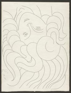 Et par sonetter: "Med sine rene negle ...", planche 25 fra Poesies de Mallarmé af Henri Matisse