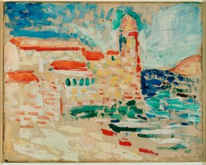 En udsigt over Collioure (maleri på lærred) af Henri Matisse