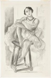 Danser siddende på en skammel, fra Ten Dancers af Henri Matisse