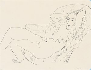 Nøgen kvinde med løftede arme af Henri Matisse