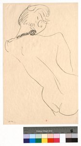Figur set bagfra med sort halskæde af Henri Matisse