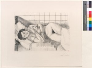 Sovende figur, sjal over benene af Henri Matisse