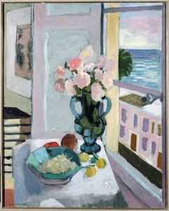 Blomster foran et vindue af Henri Matisse