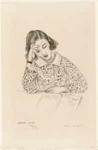 Pige, der læser af Henri Matisse