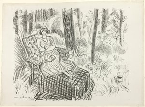Pige i chaiselong af Henri Matisse