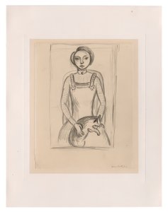 Pige med kat af Henri Matisse