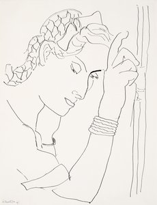 Hovedet af en kvinde i profil af Henri Matisse