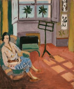 Interiør i studiet, med nodestativ af Henri Matisse