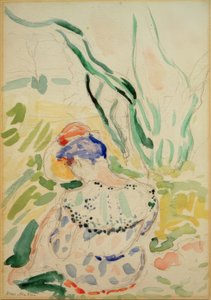 Ung kvinde siddende bagfra (Madame Matisse) af Henri Matisse