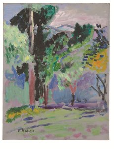 Landskab ved Collioure, ca. 1905-1906 (olie på panel) af Henri Matisse