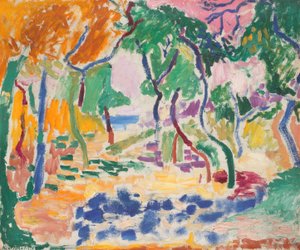Landskab nær Collioure. Studie til "Livsglæden" af Henri Matisse
