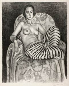 Stor odaliske i stribede bukser af Henri Matisse