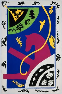 Hesten, rytterinden og klovnen. Fra „Jazz“. Tavle V. S. 34 af Henri Matisse