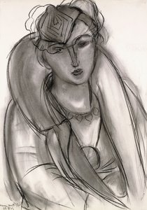 Lydia (studie til portræt i blå jakke) af Henri Matisse