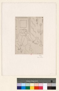 Nøgen i et interiør med en venetiansk lampe og guldfisk af Henri Matisse