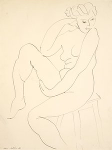 Nøgen siddende på en skammel af Henri Matisse