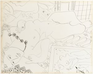 Nøgen i studiet af Henri Matisse