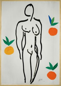 Nøgen med appelsiner af Henri Matisse